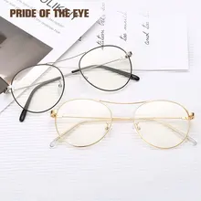 Очки с защитой от синего излучения для мужчин и женщин, голубые очки с блокировкой света, Компьютерная металлическая оправа, модные круглые овальные очки Rrtro