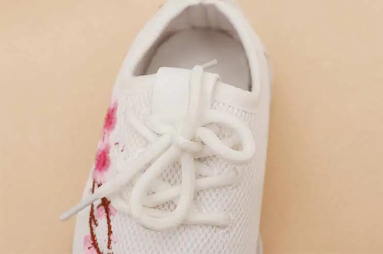 Kids sneakers 2019 new breathable solid mesh girls & boys casual shoes lighted floral children shoes lace-up sneakers (18)