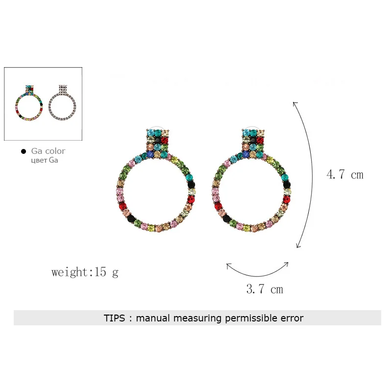 Mecresh, разноцветные геометрические висячие серьги с кристаллами для женщин, стразы, круглые висячие серьги, вечерние ювелирные изделия MEH1199