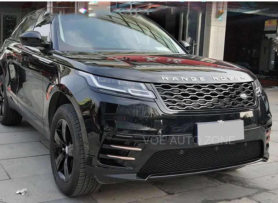 Velar ABS черный глянец Передняя гоночная сетка решетка решетки для Land Rover Range Rover Velar