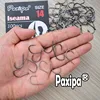 100pcs Iseama Barbed Carp Circle Eyed Fishing Hook Size 1 2 3 4 5 6 7 8 9 10 11 12 13 14 15 Japan Single hook Ring eye Fishhook ► Photo 2/4