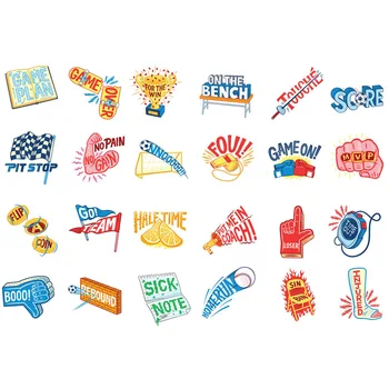 

1 PCS Funny Sport Game Words Korean Precut Decoration Stickers Desk Organizer School Supplies Office Accessories