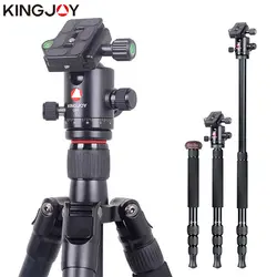 KINGJOY официальный K2008 + Q20 штатив Камера Profesional Алюминий рубец стенд для всех моделей цифровых зеркальных фотокамер держатель DSLR Stativ Mobile