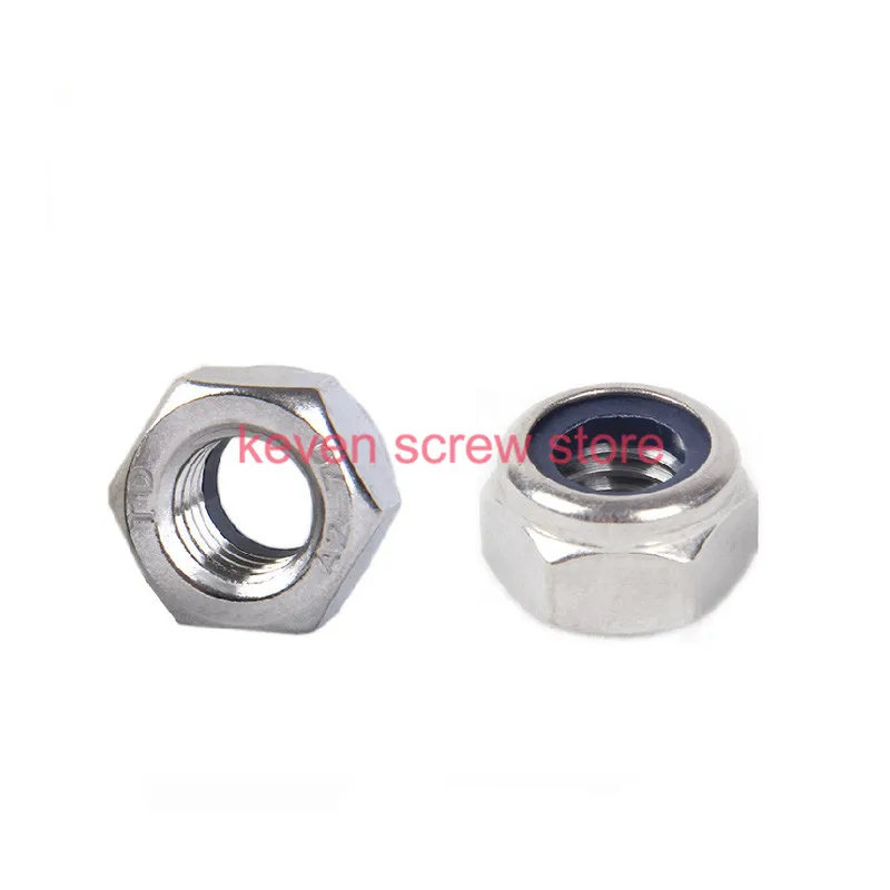 

Free shipping 100pcs/lot Metric DIN985 M4 304 Stainless Steel Hex Head Nylon Insert Lock Nuts