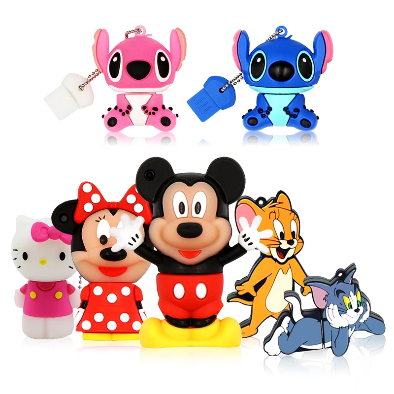 

USB memory stick 16GB 32GB 64GB 128GB pendrive usb flash drive high speed 64gb pen drive cartoon animals USB stick free shipping