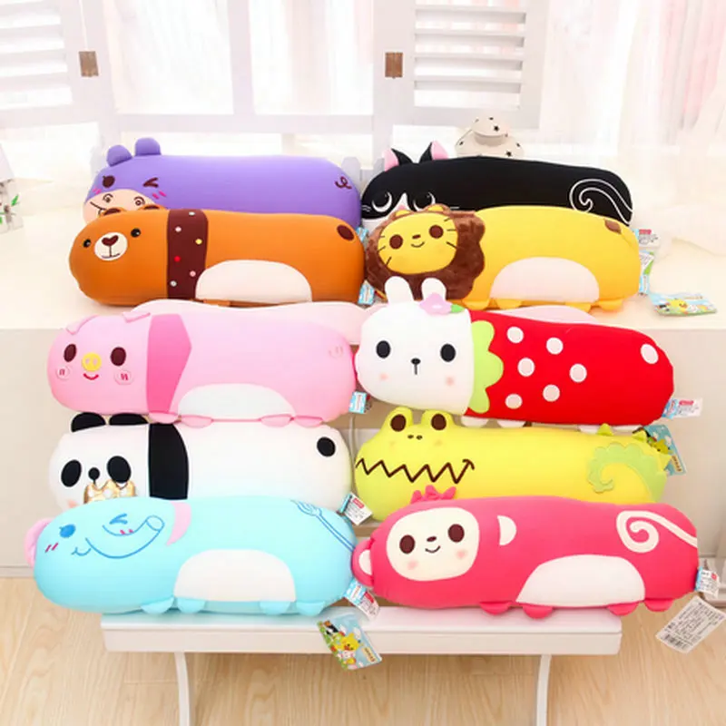 

40/60cm Large Size oblong Animals Pillow Panda Stuffed Nanoparticle Elephant plush toys rabbit Cushion birthday gift