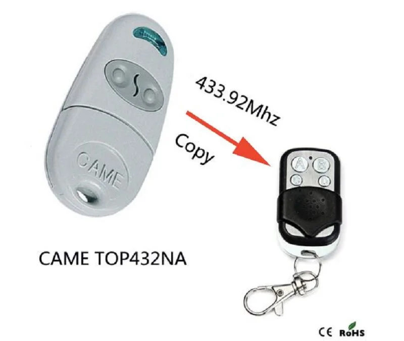 

10pcs CAME TOP 432NA TOP432NA Duplicator 433.92 mhz compatible remote Garage Door Gate Fob Cloning Transmitter