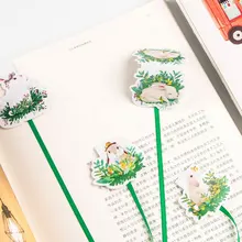 Магнитная длинная Закладка в форме хвоста, 1 шт., Высококачественная атласная лента, бумага, канцелярские принадлежности, школьные принадлежности