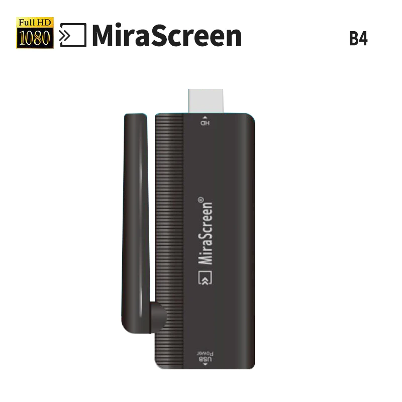 MiraScreen B4 беспроводной 2,4 ГГц HDMI Dongle Full 1080 P HD ТВ карты miracast DLNA Airplay для Android с внешняя антенна wifi