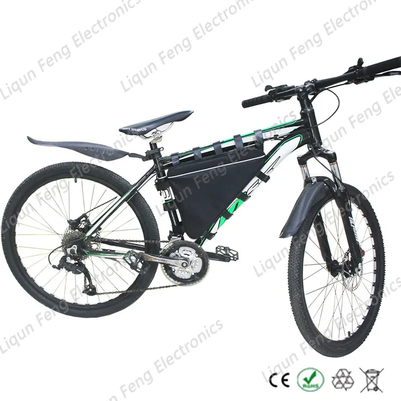 Excellent Free Customs Fee 500W 24V 29AH Ebike Battery 24V Triangle Lithium ion Battery 29AH use Panasonic 2900MAH cell 30A BMS 2A Charger 5