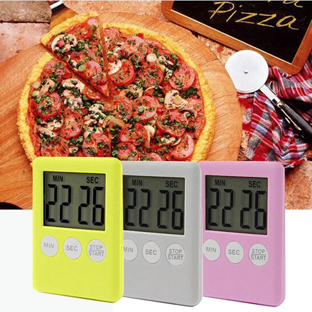 

Large Digital LCD Kitchen Cooking Timer Count-Down Up Clock Alarm Magnetic Convenience Kitchen Timer Tools Alarm #es