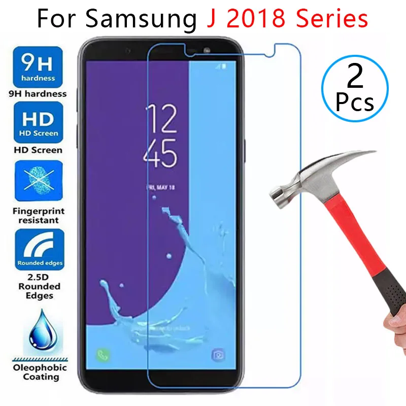 Закаленное стекло для Samsung J2 Pro J4 J6 J8 2018 2 шт.|Защитные стёкла и плёнки| |