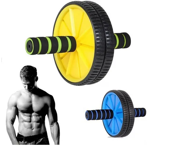 new pro gym ab wheel roller dual abdominal fitness workout exercise