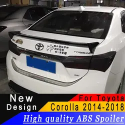 Для Toyota Corolla 2014 до 2018 ABS материал новый тип спойлер любой цвет или праймеры заднего крыла автомобиля изменение спойлер