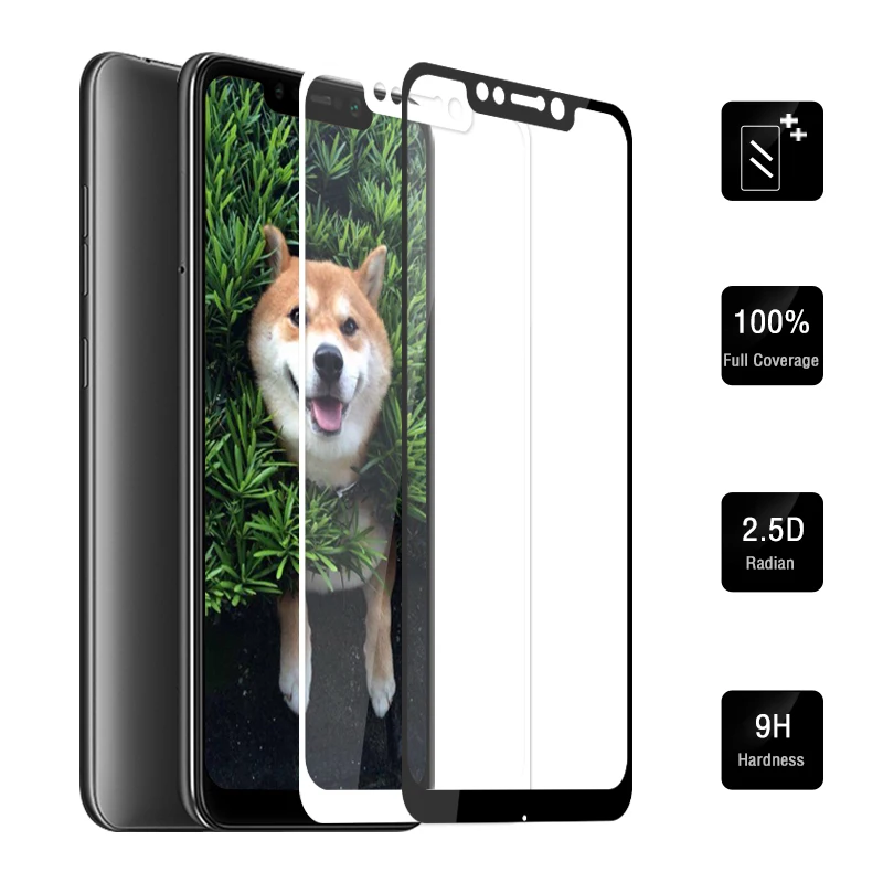 Взрывозащищенная закаленная Стекло для Xiaomi Pocophone F1 жесткая защита пленка полный