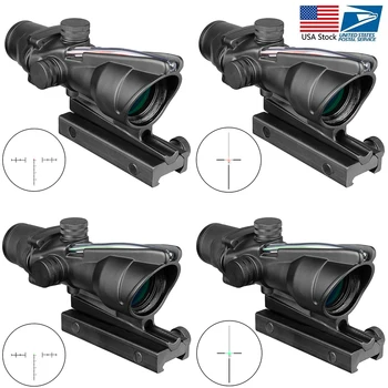 

Dropshipping Hunting Riflescope 4X32 Scope Fiber Optics Red Dot Illuminated Etched Reticle Tactical Optical Sight