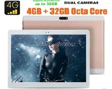 Envío Libre 10 pulgadas tablet Octa Core 3G 4G LTE FDD GPS Androide 6.0 4 GB + 64 GB de la Tableta de Doble Cámara de 8.0MP 1920×1200 IPS tablets kid