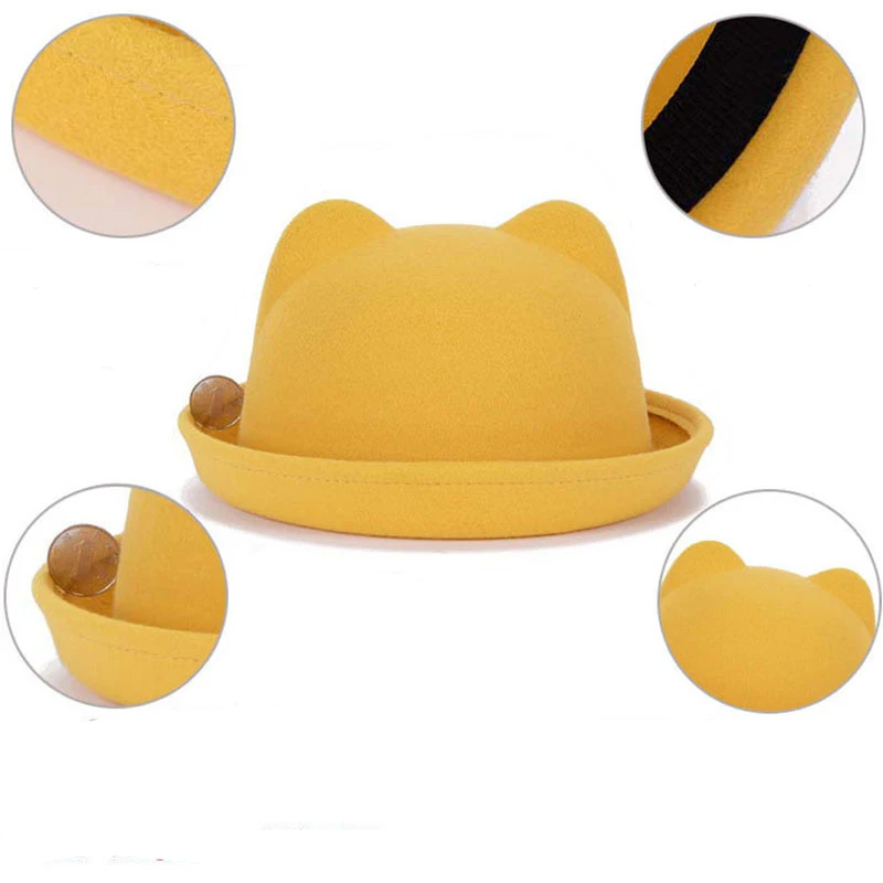 chapeau melon enfant - melon feutre laine enfant Reference : 11012