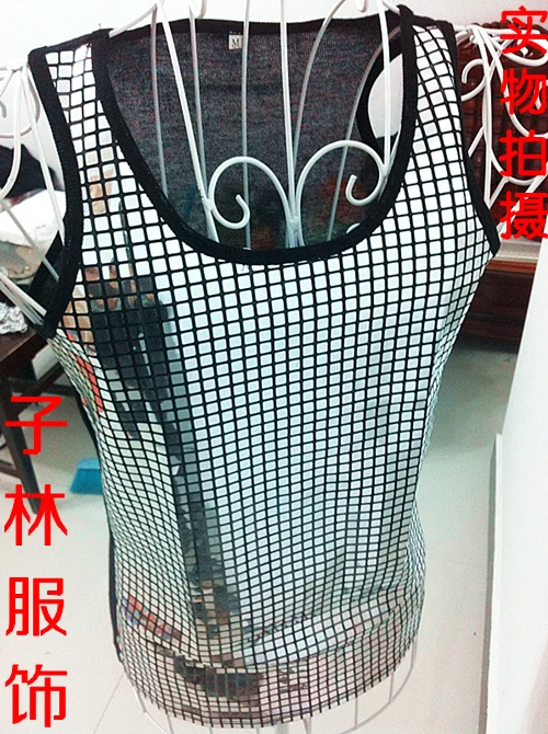 

new Free shipping new fashion danny all-match men's clothing ds paillette slim vest costume tide Stage Gold Black silver Vests