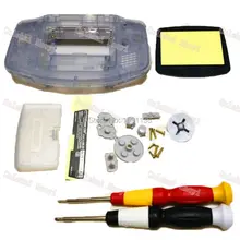 Фирменные прозрачные высококачественные аксессуары части корпуса для GameboyAdvance замена корпуса w/логотип полный комплект чехол