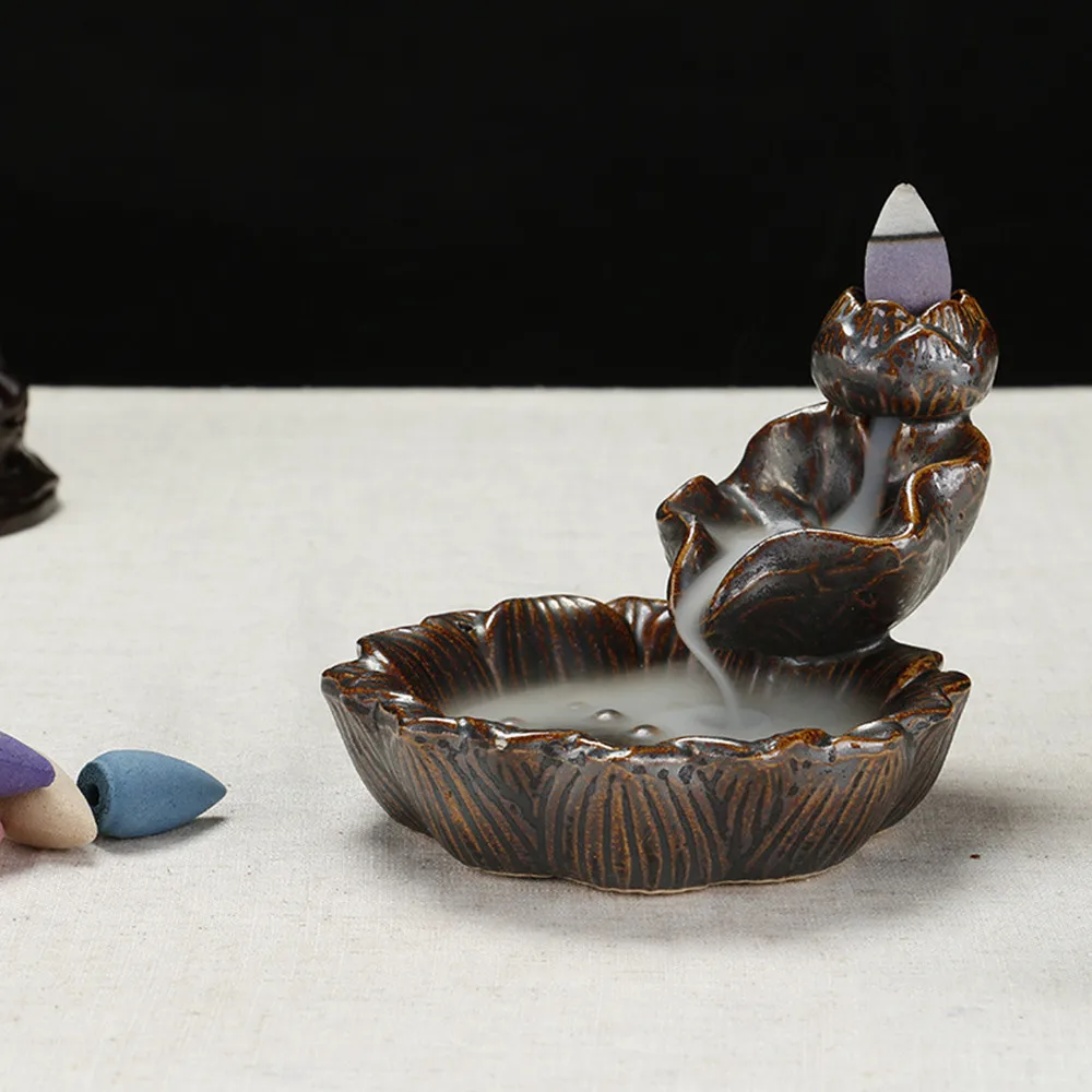 

50ps Bullet Head Backflow Incense Cones Or Mini Ceramic Burner Regulating Emotion Use In The Home Office Teahouse Tower # 4