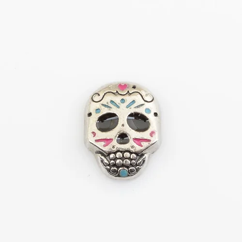 

charms SUGAR SKULL, Floating charms,Fit floating charm lockets, FC1032