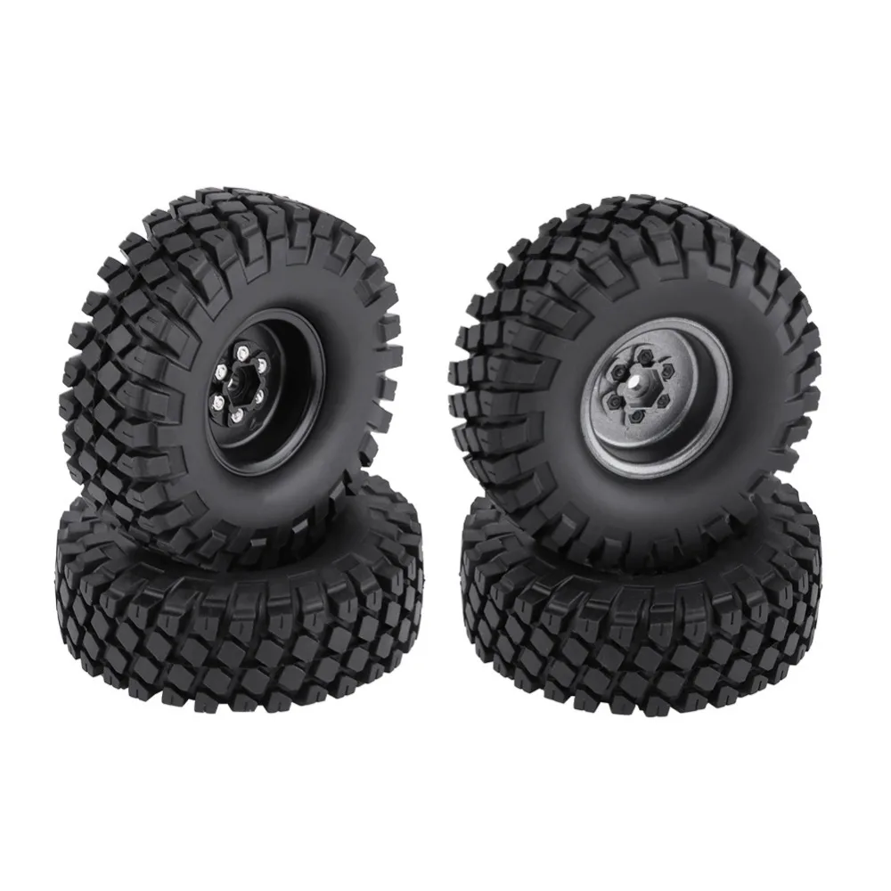 4Pcs/Set RC Car Tires Wheel Accessory Rubber Tyre Tires With Hubs for