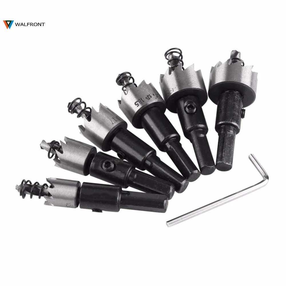 6pcs High Speed Steel Hole Saw Bit Metalworking Cutter Tool 12mm 14mm