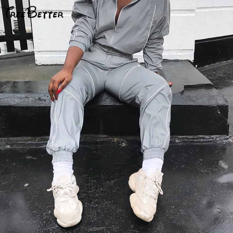 Reflective Cut Pants Women
