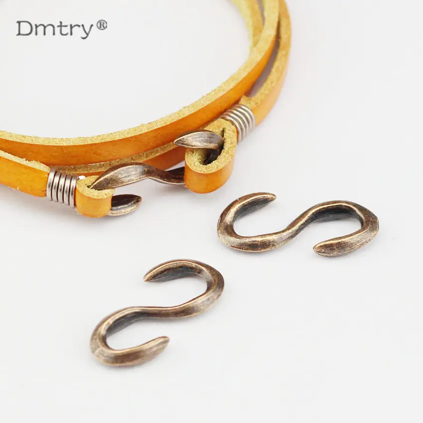 

Dmtry 10pcs Personalised Letter S Bracelets Jewelry Making Findings Hooks Clasps For 5*2mm Leather Wholesale Cheap C0009