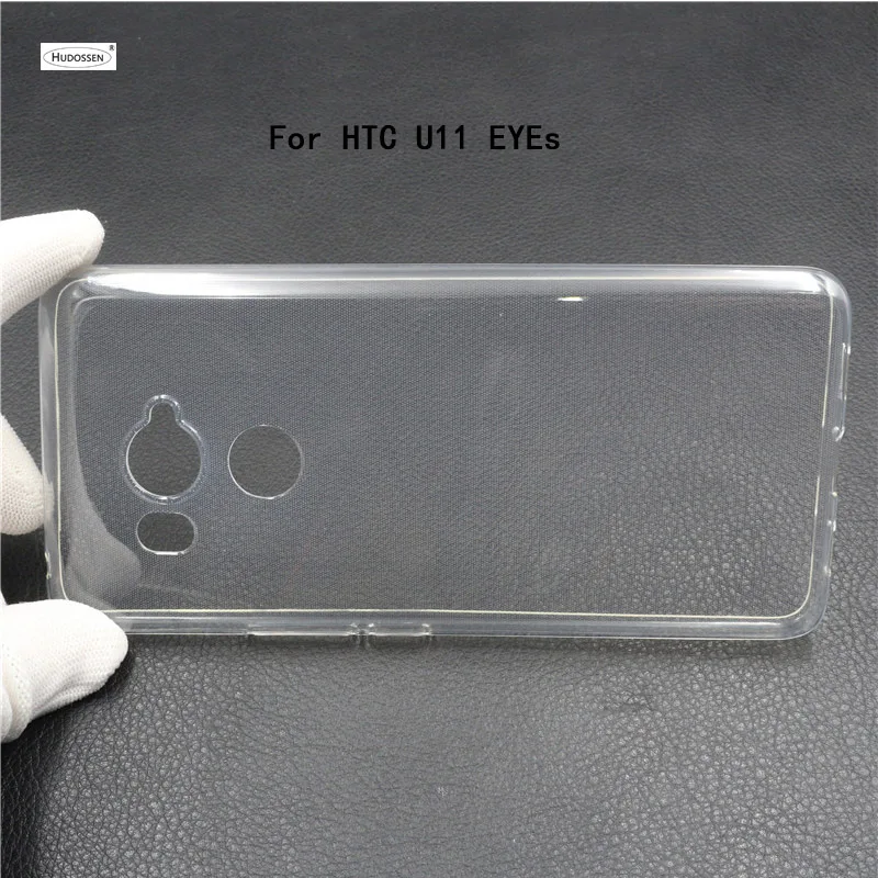 Чехол HUDOSSEN для htc U11 Eyes ультра тонкий мягкий прозрачный ТПУ задняя крышка чехол
