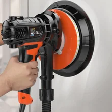 AC220V 810 Вт 180 мм ручной Электрический настенный шлифовальный станок, дисковая наждачная бумага для полирования машины, самовсасывающая Пылезащитная сумка, светодиодный свет блики