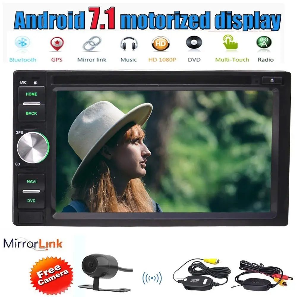 6 2 Android 7 1 Car Stereo 2GB 32GB Double din 2 Din Reverse Camera Car