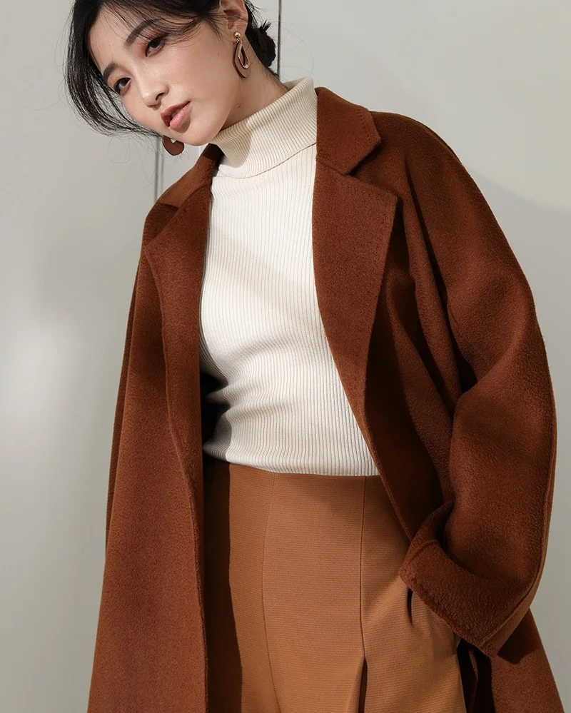 Шерстяное пальто для женщин, Кашемировое зимнее женское длинное роскошное пальто для женщин, зима, женское Смешанное пальто AA4321