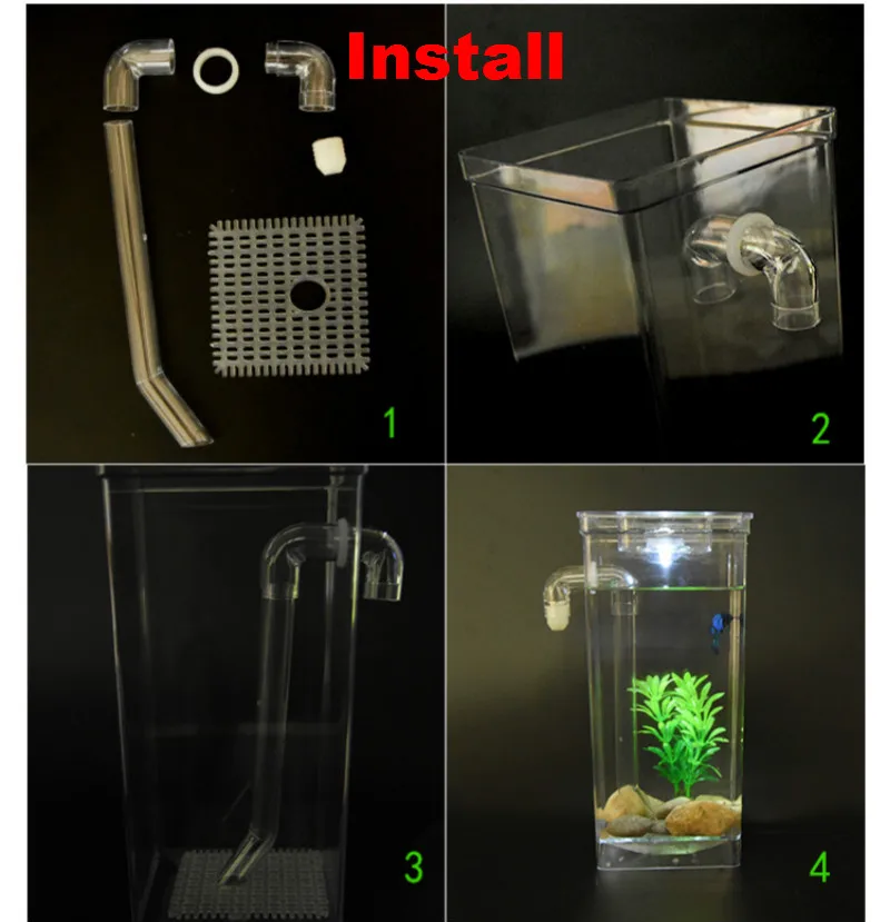 Title 7, Self Cleaning Aquarium Fish Bowl With LED Light...
