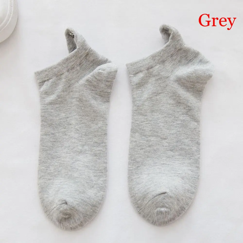 1 пара,, женские носки с вышивкой, женские хлопковые короткие носки, короткие носки, женские носки-башмачки, женские повседневные носки, невидимые - Цвет: grey