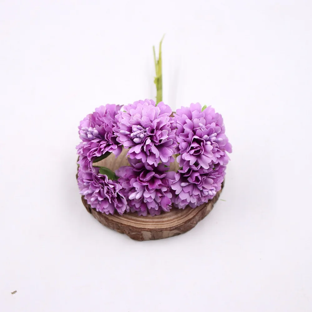 6 шт. 3,5 см Маргаритка из шелка искусственный цветок для дома Свадебные Декоративные цветы сделай сам венок скрапбук рукоделие искусственный цветок
