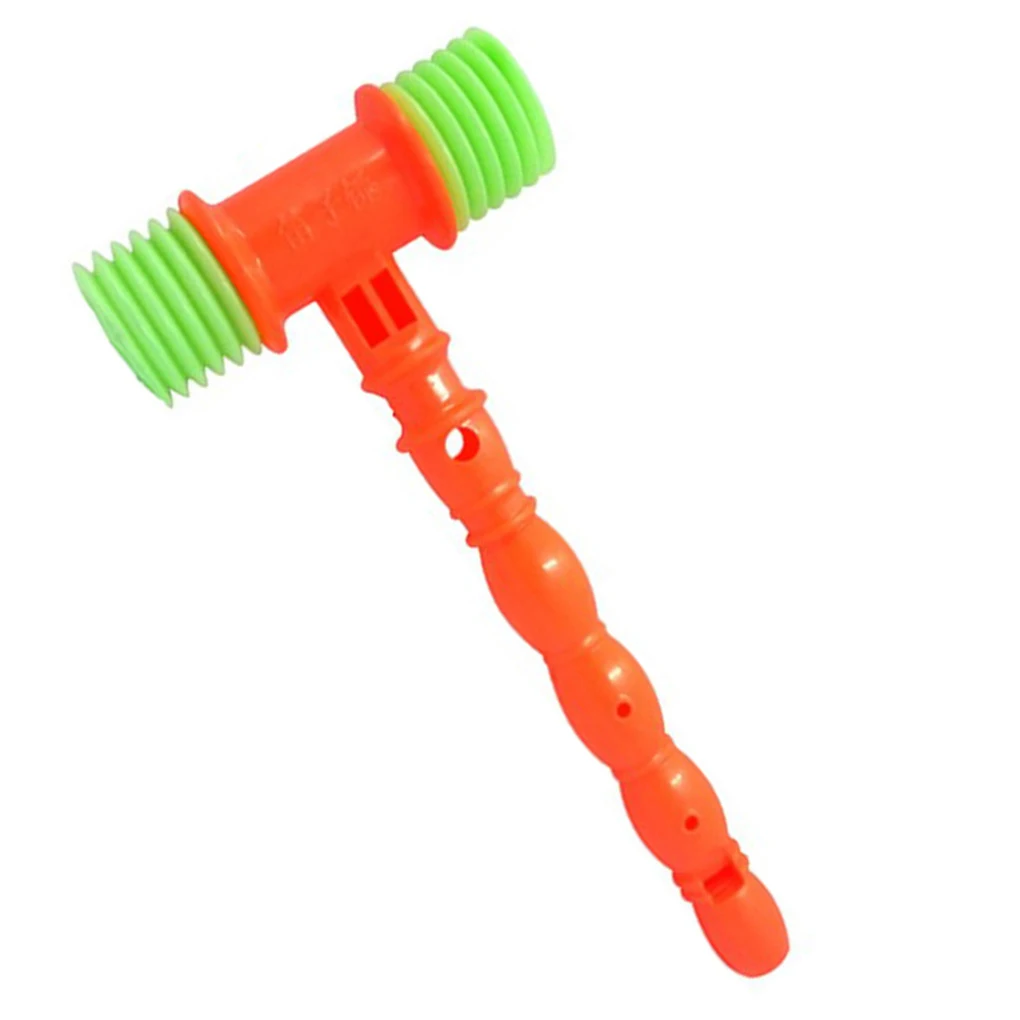 Brand New 1PC Random Color Unisex Kids Knocking Hammer Toy Noise Maker Funny Lovely Hammer Shape Vocal Knocking Toy Kids Gift