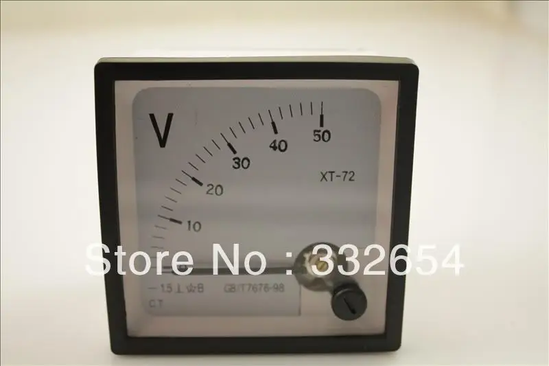 New Analog Voltage Meter 72*72mm DC 50Vanalog voltage metervoltage