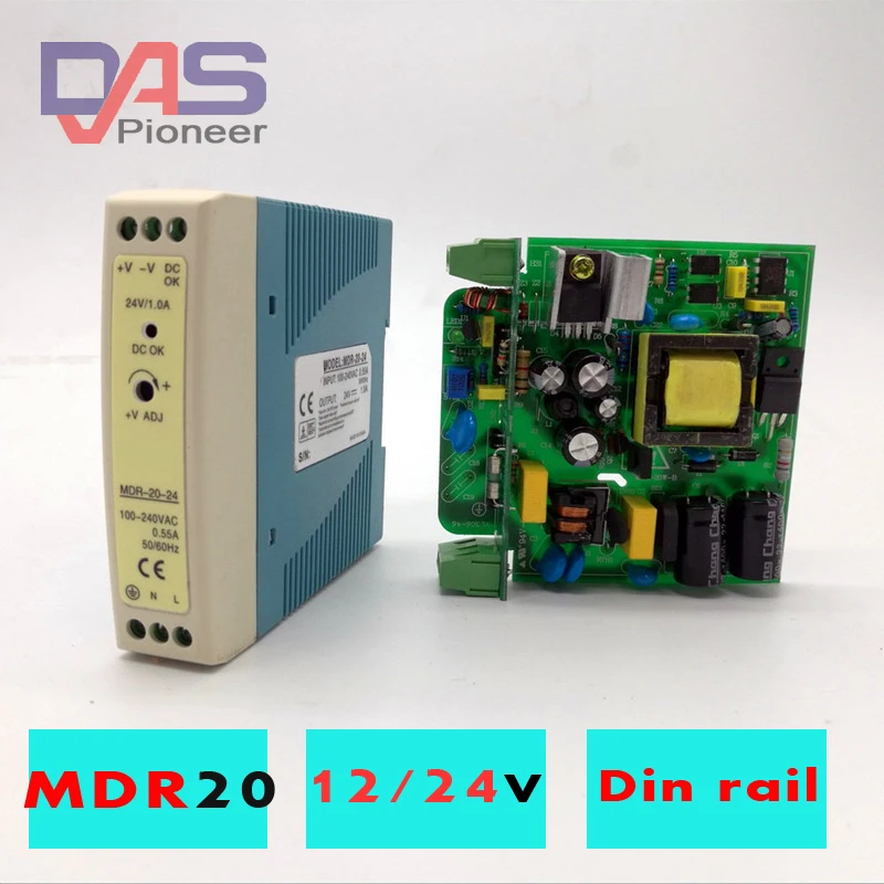 

MDR-20 20W Single Output 5V 12V 15V 24V Din Rail Switching Power Supply AC/DC Ultra-Thin Din Rail Mounted Power Supply