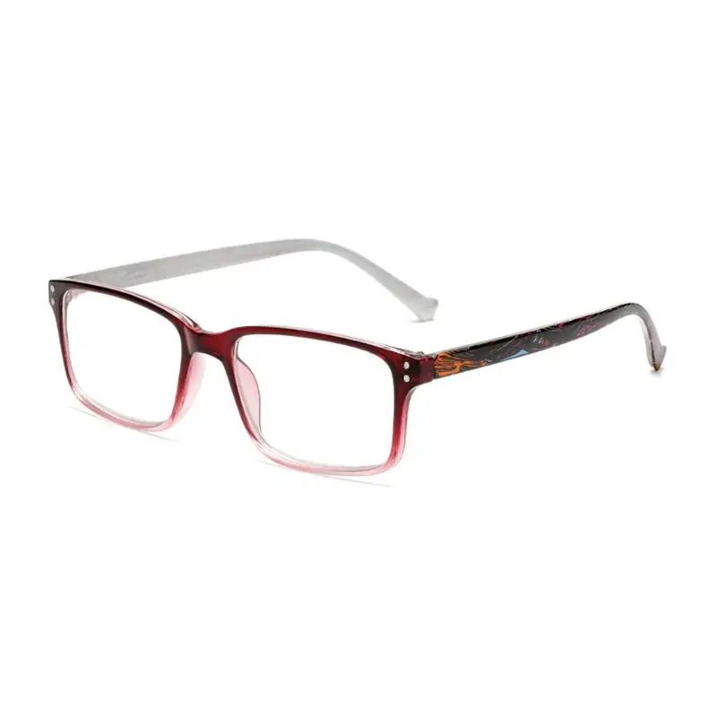 Новые простые удобные очки для чтения Легкие мужские и женские квадратные ПК рамки градиентного цвета