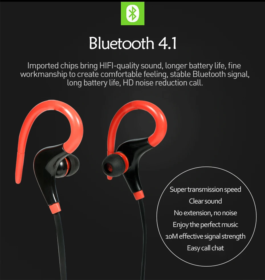 Bass беспроводные наушники Bluetooth ушные крючки спортивные наушники для бега Xiaomi iPhone samsung Android телефон гарнитура