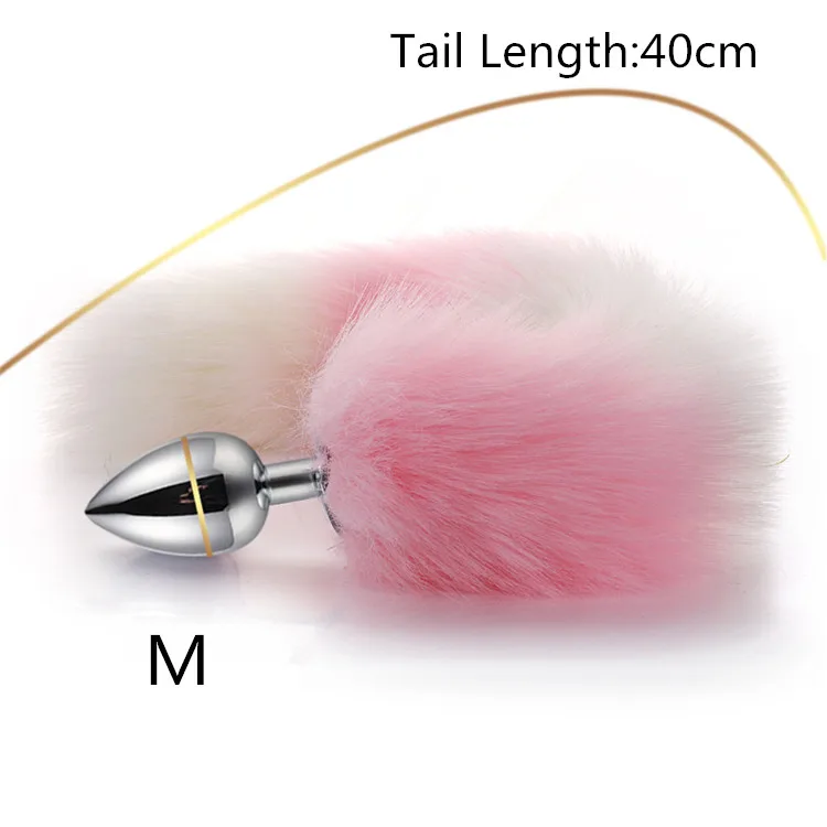 Аниме Косплей мягкий лисий хвост из нержавеющей стали металлический Анальная пробка Фетиш Фэнтези пара жизнь флирт анальный штекер животное искусственный хвост