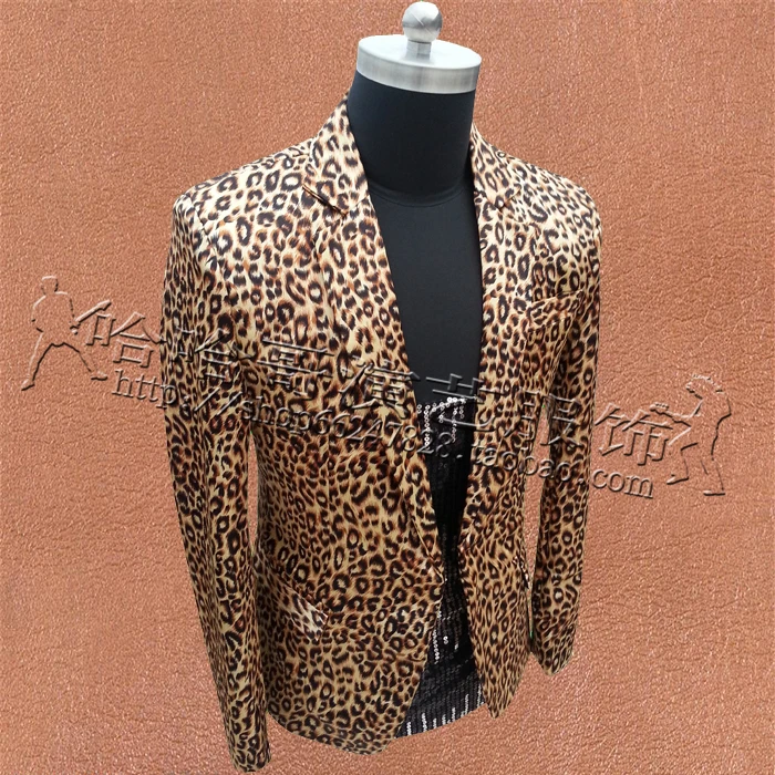 S-XXXL! mannen versie slanke luipaard pak jas bar night club DJ zanger luipaard kostuum podium kostuum S-XXXL! mannen versie slanke luipaard pak jas bar night club DJ zanger luipaard kostuum podium kostuum