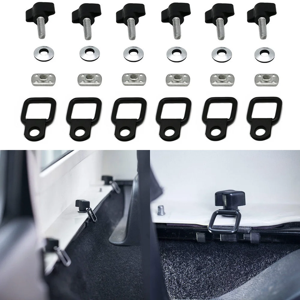 

8pcs/Set Black Hard Top Removal Fastener Soft Top Thumb Screws for Jeep Wrangler durable and practical to use