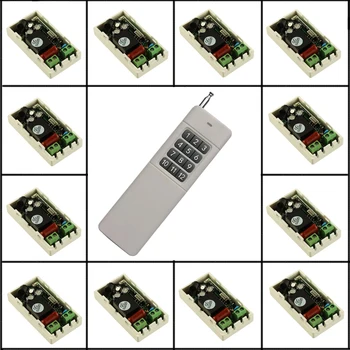 

AC 220V 12CH 10A Relay Remote Switch Light Lamp LED Motor Machine RF Receiver 200~1000M Transmitter Wireless Switch 315 433Mhz