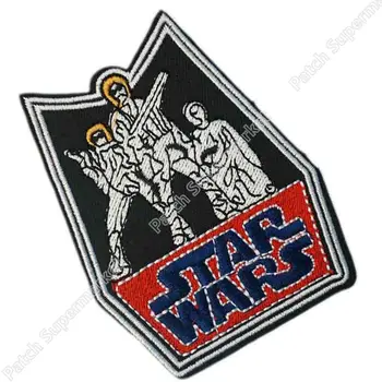 

3.5" Star Wars black white red blue LOGO Comic Show Gift Promo Embroidered Movie TV Series applique Sew On iron on patch badge