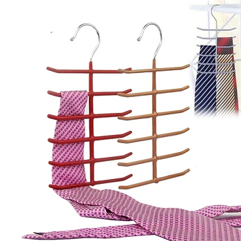 

[Free shipping] Colorful PVC Coated Metal Tie Hanger,Scarf Hanger, Belt Hanger (18 pieces/ Lot)