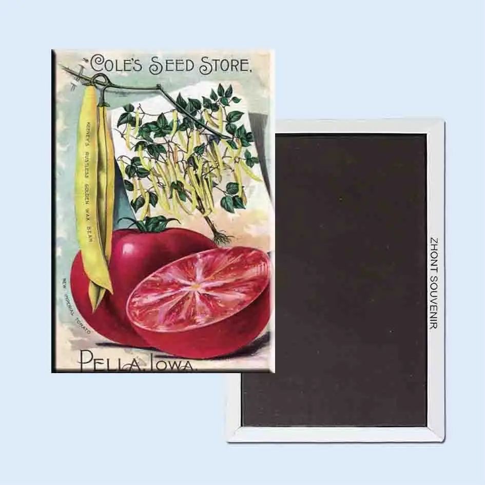 18th Century Coles Seed Store Vintage Seed Ad Poster Design 24005 Retro