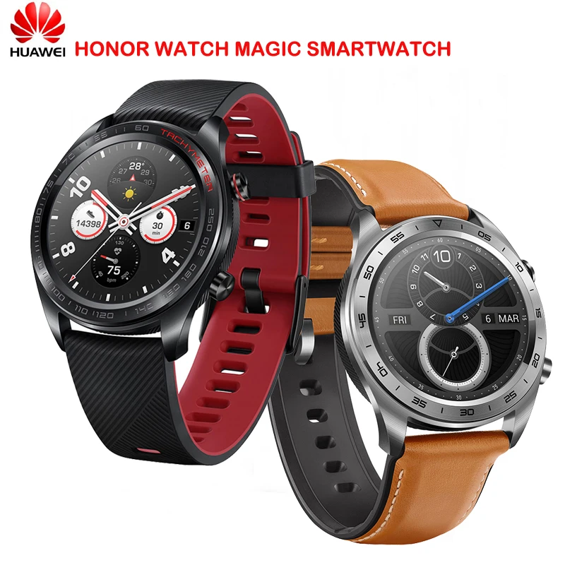 Huawei Honor Watch Magic SmartWatch NFC gps 5ATM водонепроницаемый трекер сердечного ритма трекер сна 7 дней напоминание о сообщениях